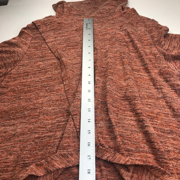 P Luca Milano Women's XL Turtle Neck 3/4 Sleeve V Front Dress Brown Preowned - Picture 10 of 15